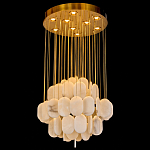 Люстра с овальными подвесками из натурального камня Spatial Composition варинант исполнения - 1 | Loft Concept в Перми