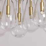 Люстра с 7-ю прозрачными плафонами из стекла в форме капли Lucid Rain  варинант исполнения - 8 | Loft Concept в Перми