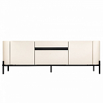 ТВ-тумба белая с чёрной столешницей с 2-мя дверками и ящиком San Marco варинант исполнения - 3 | Loft Concept в Перми