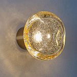 Бра с круглым плафоном из прозрачного стекла с пузырьками воздуха Effervia  варинант исполнения - 2 | Loft Concept в Перми