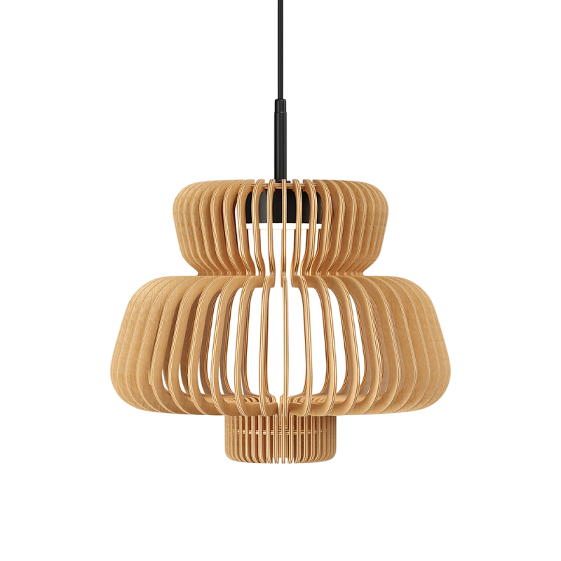 Подвесной светильник Namiki 2700-4000К 14Вт Черный Древесина в Перми | Loft Concept 