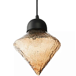 Подвесной светильник с янтарным рельефным плафоном Lamp with Frozen Glass Effect варинант исполнения - 2 | Loft Concept в Перми