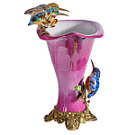 Ваза розового цвета из фарфора с птичкми и цветущими ветвями Garden of Eden варинант исполнения - 3 | Loft Concept в Перми