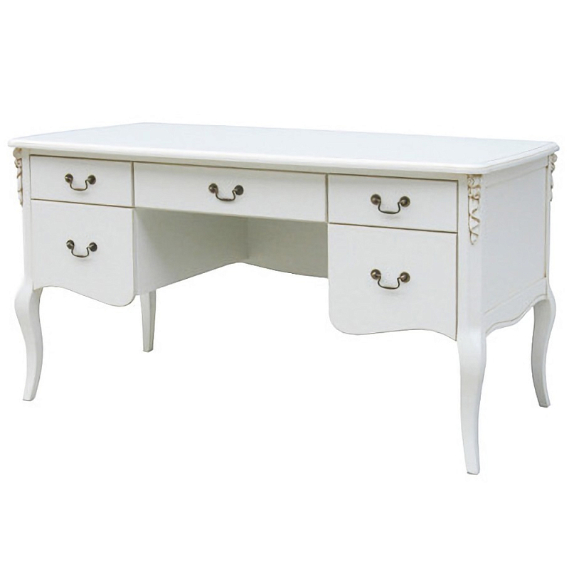 Письменный стол в стиле прованс Montmartre Provence White Desk Молочный Бронза Письменный стол в стиле прованс Montmartre Provence White Desk Молочный Бронза в Перми | Loft Concept