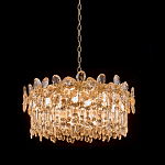 Люстра круглая с декоративными элементами в виде крупных хрустальных цветов Palace Gardens варинант исполнения - 3 | Loft Concept в Перми