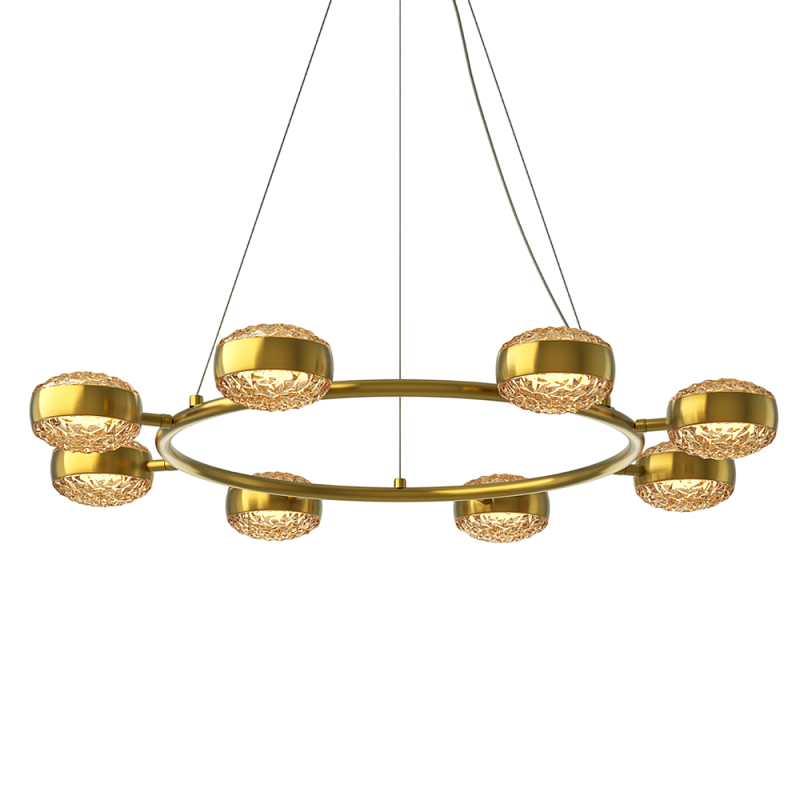 Люстра подвесная Mind 3000К 80Вт Черный Серый Латунь Янтарь (Amber) в Перми | Loft Concept 