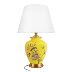 Настольная лампа желтая с изображением птиц Slip Away варинант исполнения - 7 | Loft Concept в Перми