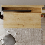 Стол письменный с выдвижным ящиком цвета древесины LEILA WORKING TABLE OAK ANTHRACITE варинант исполнения - 7 | Loft Concept в Перми