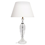 Настольная лампа хрустальная с белым абажуром Diamond Facets варинант исполнения - 1 | Loft Concept в Перми