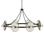 Люстра круглая с литыми стеклянными дисками Olympe Glass Chandelier варинант исполнения - 1 | Loft Concept в Перми