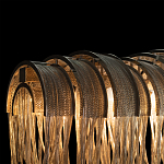 Люстра подвесная с металлическими цепочками и изогнутыми металлическими дугами 72 см Atlantis Chain варинант исполнения - 10 | Loft Concept в Перми