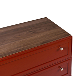 Комод красный из массива бука с 3-мя ящиками Wenge Light варинант исполнения - 4 | Loft Concept в Перми