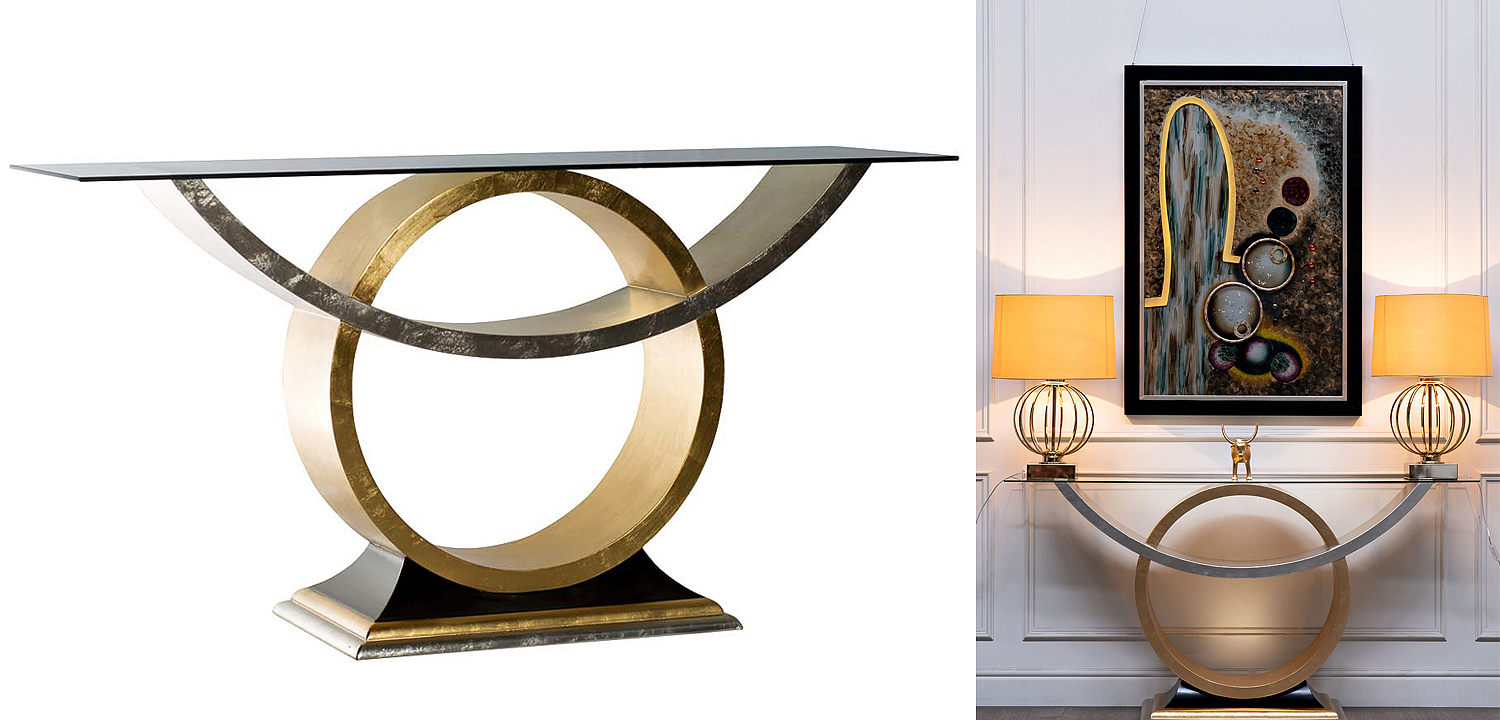 Консоль Wooden Base Gold & Silver Консоль Wooden Base Gold & Silver - Loft-Concept в Перми