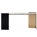 Консоль прямоугольная с основанием чёрного и золотого цвета Wrap варинант исполнения - 1 | Loft Concept в Перми