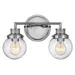 Бра для ванных комнат с прозрачным шарообразным плафоном из стекла с пузырьками на круглом основании Hinkley варинант исполнения - 16 | Loft Concept в Перми