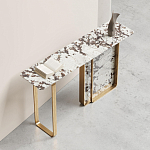 Консоль с прямоугольной мраморной столешницей Vivian Console варинант исполнения - 2 | Loft Concept в Перми