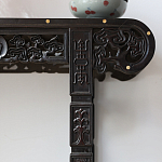 Черная резная консоль в Китайском стиле из массива Black Dragon Console варинант исполнения - 1 | Loft Concept в Перми