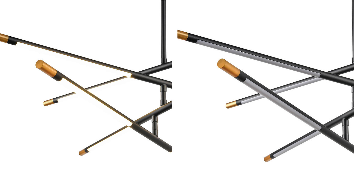 Люстра Drawing Line Gold Black Люстра Drawing Line Gold Black - Loft-Concept в Перми