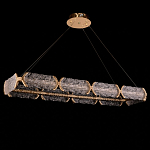 Люстра прямоугольная с текстурным природным рисунком IceFlame варинант исполнения - 2 | Loft Concept в Перми