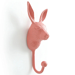 Настенный крючок в виде зайца Hare Wall Hook Pink варинант исполнения - 3 | Loft Concept в Перми
