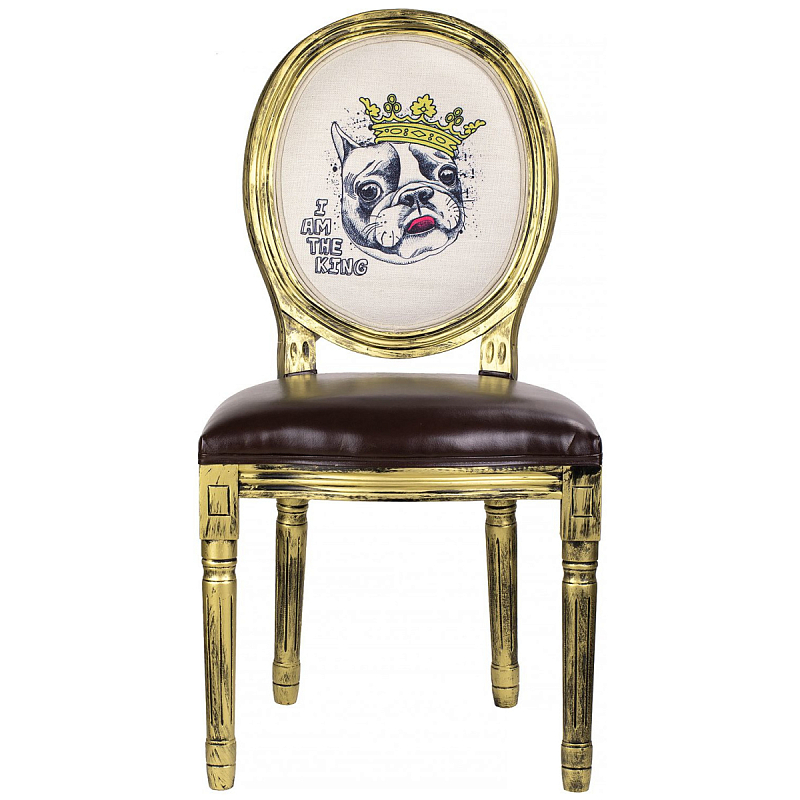 Стул French Brown Fredge Бежевый Золотой Коричневый Стул French Brown Fredge Бежевый Золотой Коричневый в Перми | Loft Concept