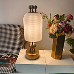 Настольная лампа в виде фонаря с белым фактурным абажуром Echoes of Light варинант исполнения - 5 | Loft Concept в Перми