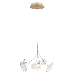 Подвесной светильник с белыми и прозрачными цветочными лепестками Wintery flovers варинант исполнения - 2 | Loft Concept в Перми