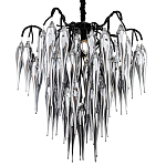 Люстра со стеклянными подвесками дымчатого цвета Ambre Glass Chandelier 70 варинант исполнения - 1 | Loft Concept в Перми