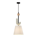 Подвесной светильник с бежевым тканевым плафоном Flourish варинант исполнения - 2 | Loft Concept в Перми