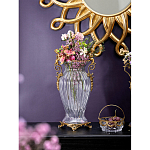 Ваза прозрачная с бронзовыми ручками в виде ангелов Eden Garden варинант исполнения - 3 | Loft Concept в Перми