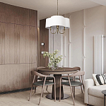 Люстра с белым текстильным абажуром Vitorino  варинант исполнения - 6 | Loft Concept в Перми