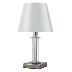 Настольная лампа с белым тканевым абажуром в форме конуса Laurent варинант исполнения - 1 | Loft Concept в Перми