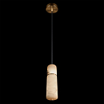 Подвесной светильник с цилиндрическим плафоном из белого алебастра Cryptocrystalline Stone варинант исполнения - 4 | Loft Concept в Перми