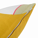 Подушка декоративная хлопковая горчичного цвета с абстрактным принтом Elysian Flow Sunset варинант исполнения - 4 | Loft Concept в Перми