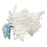 Статуэтка голубой рак с белой раковиной Marine Accessories варинант исполнения - 4 | Loft Concept в Перми