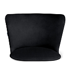 Барный стул со спинкой на 4-х коричневых ножках Черный Велюр Ava Charm варинант исполнения - 3 | Loft Concept в Перми