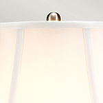 Настольная лампа с фарфоровым основанием с декоративным орнаментом и белым абажуром на темной круглой подставке Elstead Lighting варинант исполнения - 2 | Loft Concept в Перми