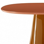 Обеденный стол оранжевый с тонкой столешницей и основанием в виде конуса Viola варинант исполнения - 1 | Loft Concept в Перми