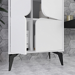 Комод белый с 4-мя дверцами на металлических ножках SPARK MULTIPURPOSE CABINET WHITE варинант исполнения - 12 | Loft Concept в Перми