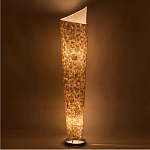 Торшер из перламутра на металлическом каркасе Indonesian Spiral варинант исполнения - 2 | Loft Concept в Перми