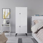 Комод белый с 4-мя дверцами на металлических ножках SPARK MULTIPURPOSE CABINET WHITE варинант исполнения - 1 | Loft Concept в Перми