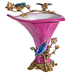 Ваза розового цвета из фарфора с птичкми и цветущими ветвями Garden of Eden варинант исполнения - 1 | Loft Concept в Перми