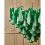 Люстра из стеклянных зеленых лепестков Petalled Illuminator варинант исполнения - 5 | Loft Concept в Перми