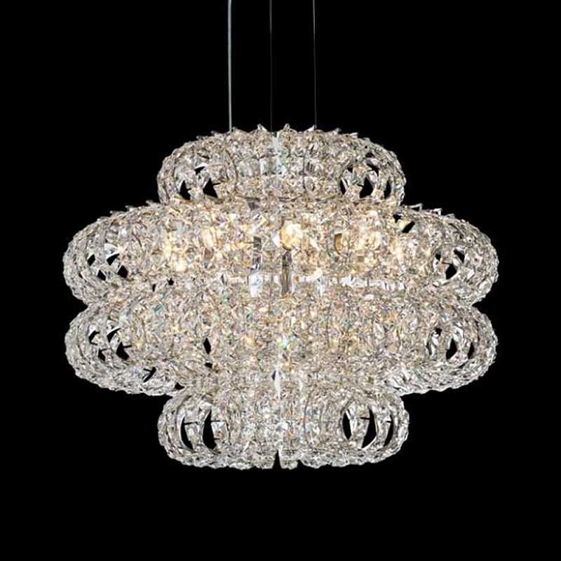 Люстра круглая с россыпью хрусталя Perfection of Diamonds Хром Прозрачный Люстра круглая с россыпью хрусталя Perfection of Diamonds Хром Прозрачный в Перми | Loft Concept