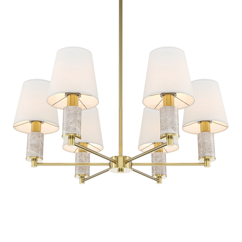 Люстра подвесная Lira Латунь Серый Белый в Перми | Loft Concept 