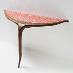 Дизайнерская консоль деревянная на одной ножке Poltronova Gallino Connsole Table варинант исполнения - 3 | Loft Concept в Перми