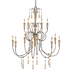 Люстра с состаренными резными элементами Big Graceful Profile варинант исполнения - 4 | Loft Concept в Перми