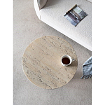 Столик приставной с круглой столешницей Textured Cream Table варинант исполнения - 5 | Loft Concept в Перми