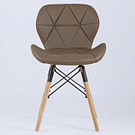 Стул с коричневым сиденьем из экокожи JEROEN варинант исполнения - 3 | Loft Concept в Перми