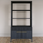 Стеллаж Primo с ящиками Черный дуб  варинант исполнения - 1 | Loft Concept в Перми